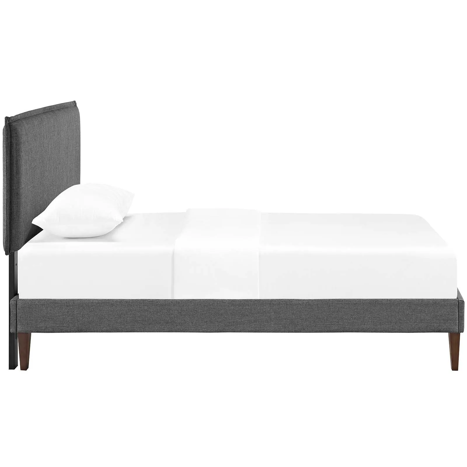 Amaris Fabric Platform Bed with Squared Tapered Legs by Modway