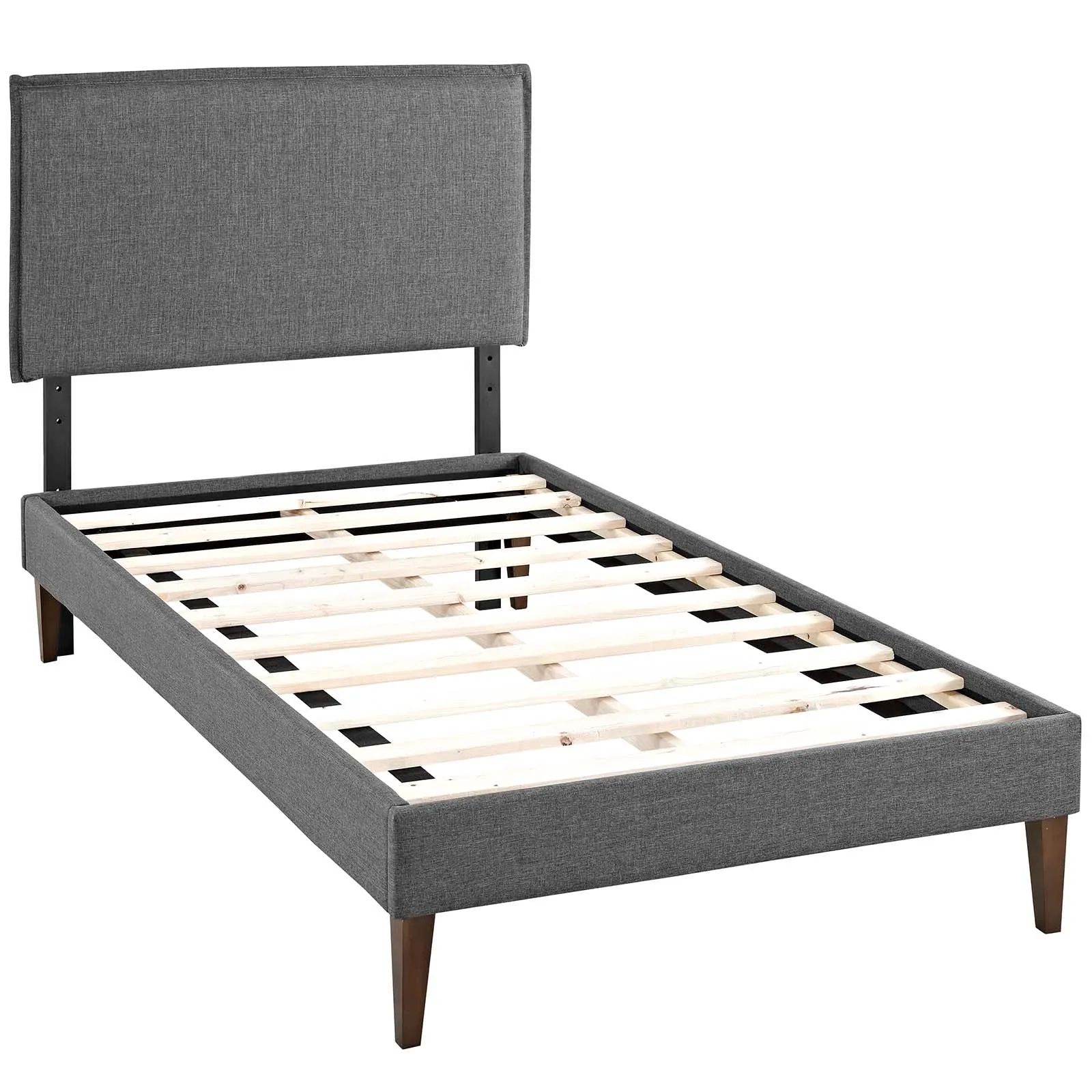 Amaris Fabric Platform Bed with Squared Tapered Legs by Modway