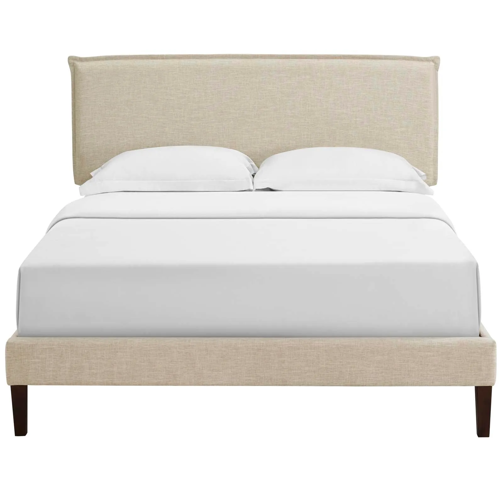 Amaris Fabric Platform Bed with Squared Tapered Legs by Modway