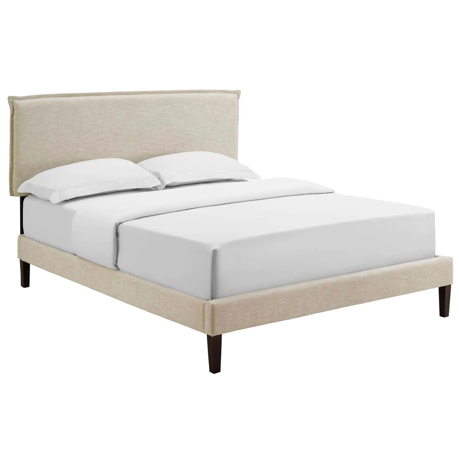 Amaris Fabric Platform Bed with Squared Tapered Legs by Modway