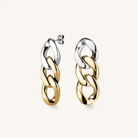 Duotone Chain Earrings