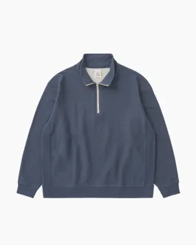 Heather Half Zip Pullover Blue