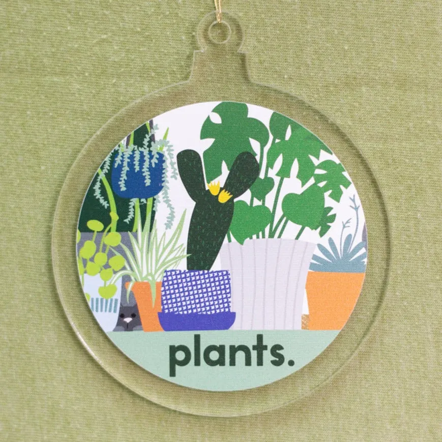 houseplant Christmas ornament, gift for houseplant collector, plants Christmas ornament