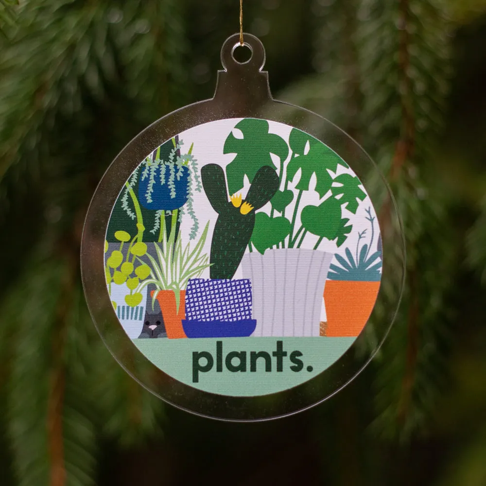 houseplant Christmas ornament, gift for houseplant collector, plants Christmas ornament