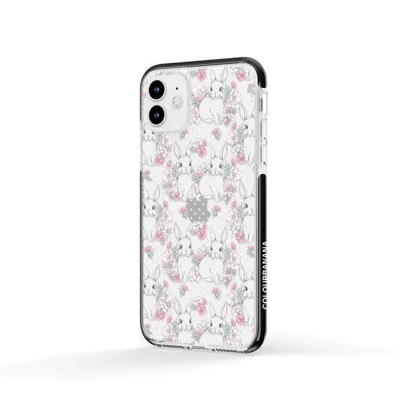 iPhone Case - Cute Rabbits And Flower