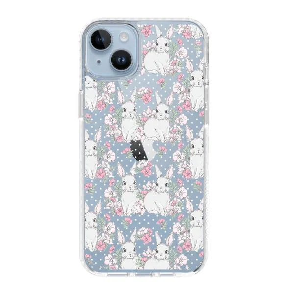 iPhone Case - Cute Rabbits And Flower