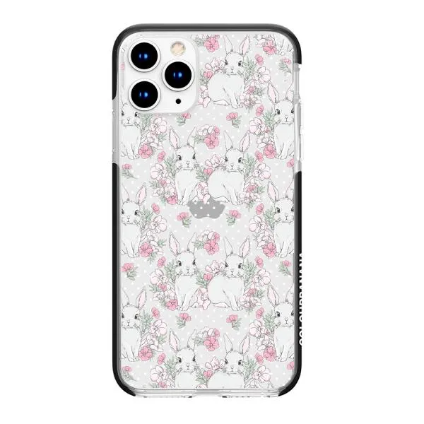 iPhone Case - Cute Rabbits And Flower