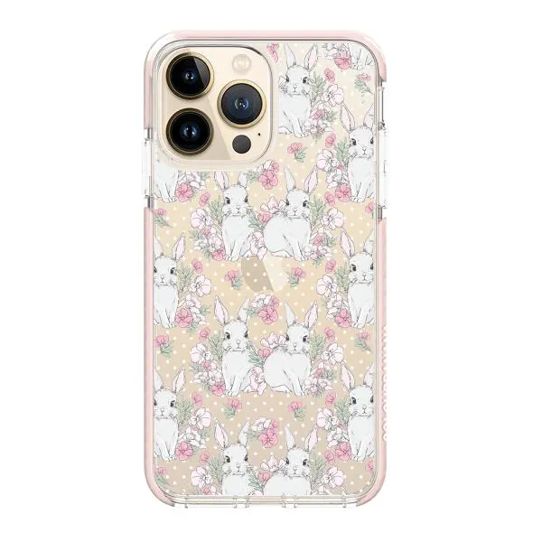 iPhone Case - Cute Rabbits And Flower