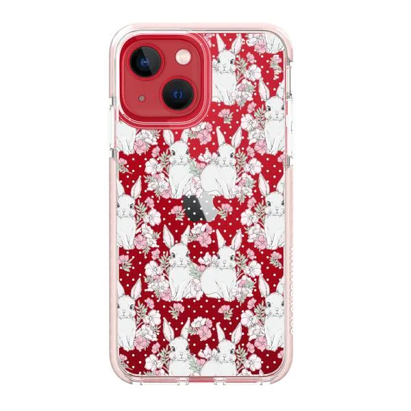 iPhone Case - Cute Rabbits And Flower