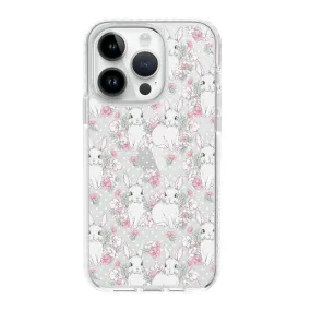 iPhone Case - Cute Rabbits And Flower