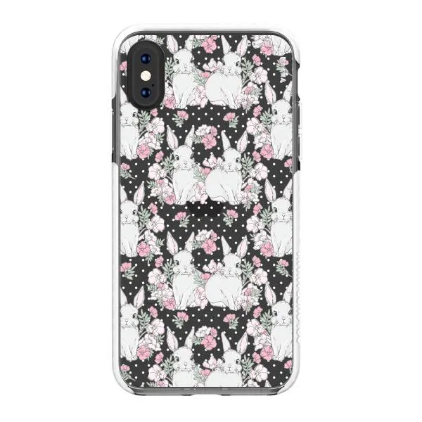 iPhone Case - Cute Rabbits And Flower