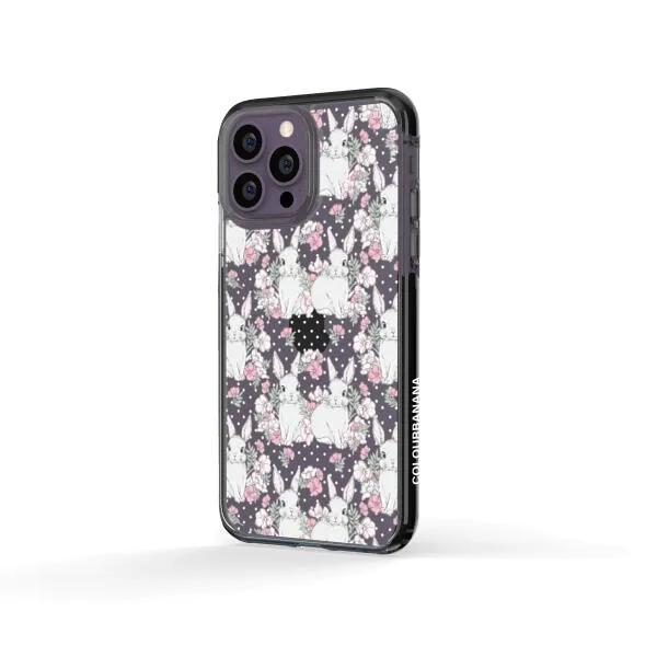 iPhone Case - Cute Rabbits And Flower