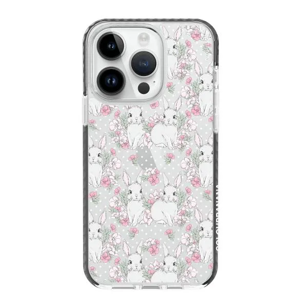 iPhone Case - Cute Rabbits And Flower