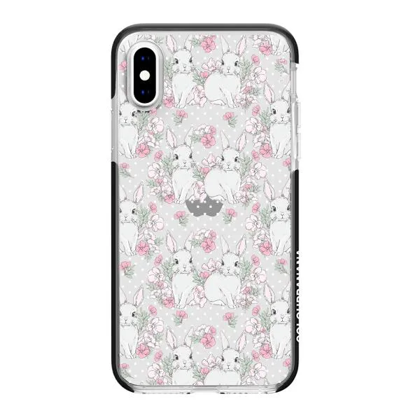 iPhone Case - Cute Rabbits And Flower