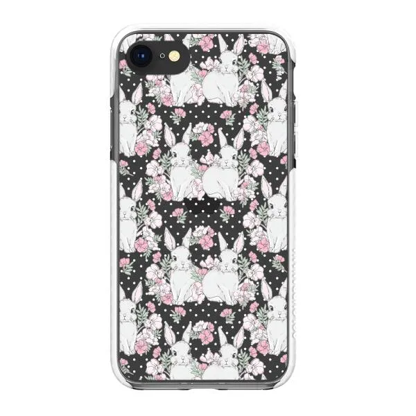 iPhone Case - Cute Rabbits And Flower