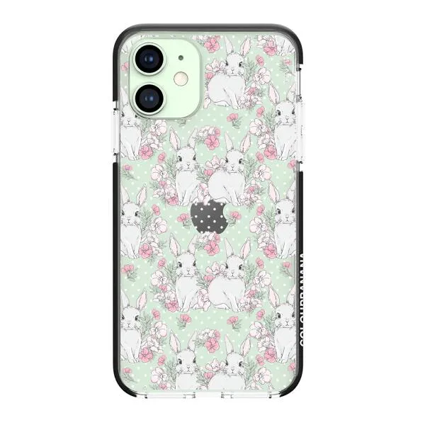 iPhone Case - Cute Rabbits And Flower