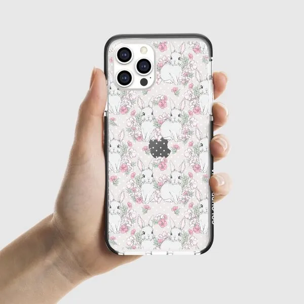 iPhone Case - Cute Rabbits And Flower