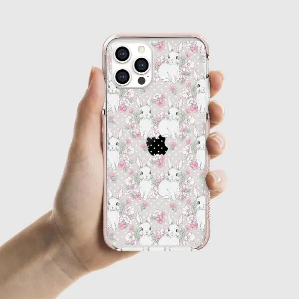 iPhone Case - Cute Rabbits And Flower