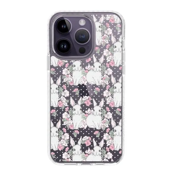 iPhone Case - Cute Rabbits And Flower