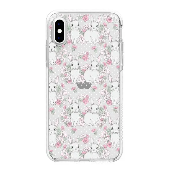 iPhone Case - Cute Rabbits And Flower