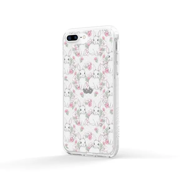 iPhone Case - Cute Rabbits And Flower