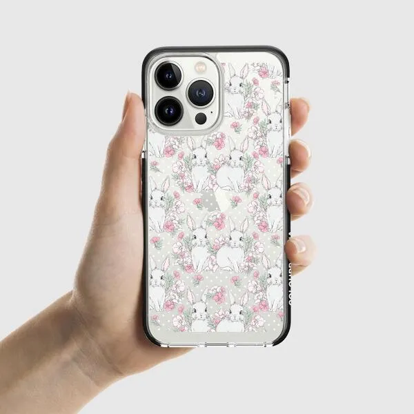 iPhone Case - Cute Rabbits And Flower