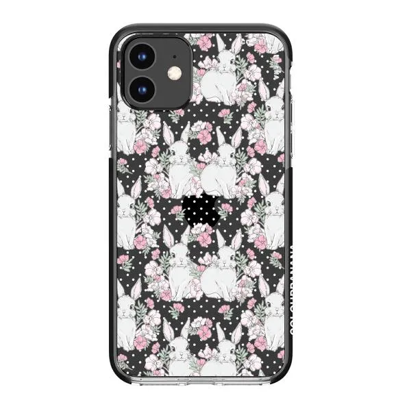 iPhone Case - Cute Rabbits And Flower