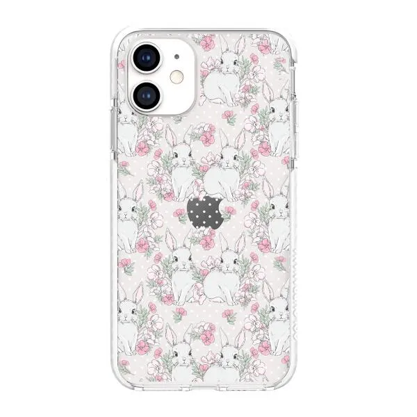 iPhone Case - Cute Rabbits And Flower