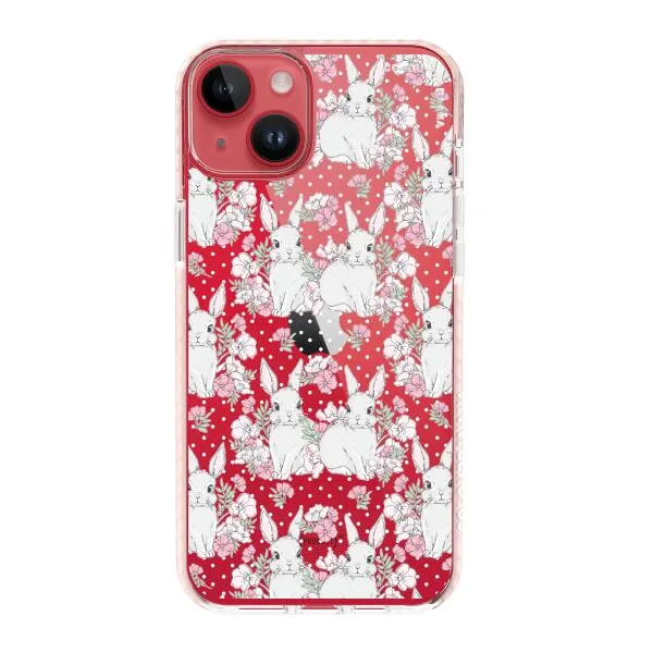 iPhone Case - Cute Rabbits And Flower