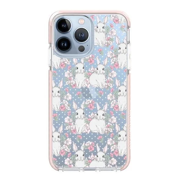 iPhone Case - Cute Rabbits And Flower