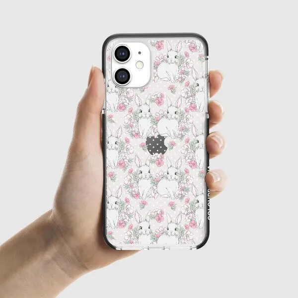 iPhone Case - Cute Rabbits And Flower