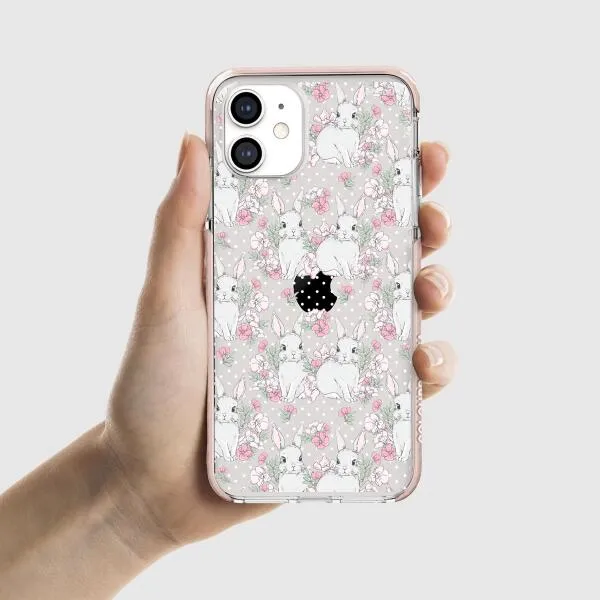 iPhone Case - Cute Rabbits And Flower