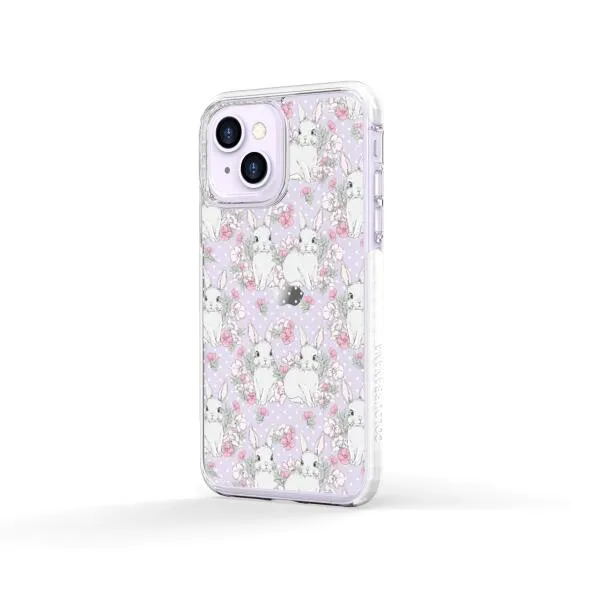 iPhone Case - Cute Rabbits And Flower