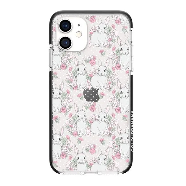 iPhone Case - Cute Rabbits And Flower