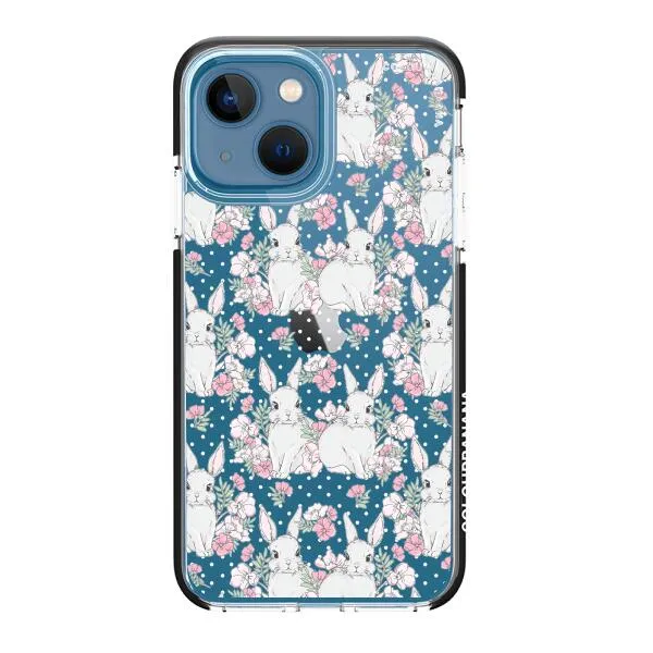 iPhone Case - Cute Rabbits And Flower