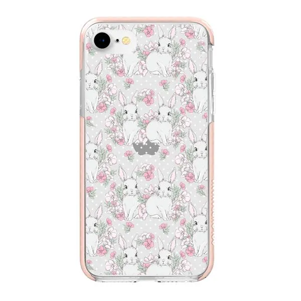 iPhone Case - Cute Rabbits And Flower