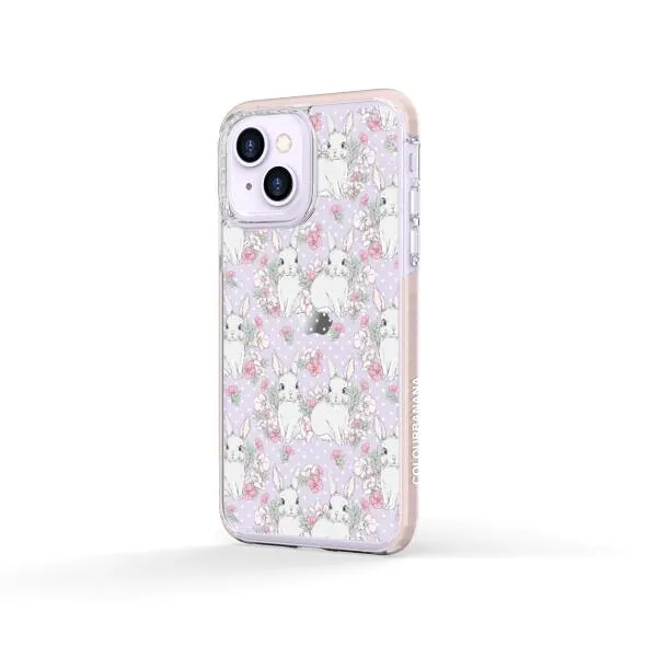 iPhone Case - Cute Rabbits And Flower