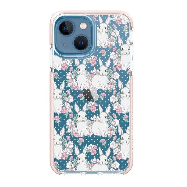 iPhone Case - Cute Rabbits And Flower