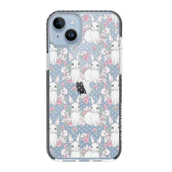 iPhone Case - Cute Rabbits And Flower