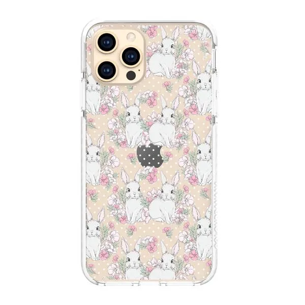 iPhone Case - Cute Rabbits And Flower