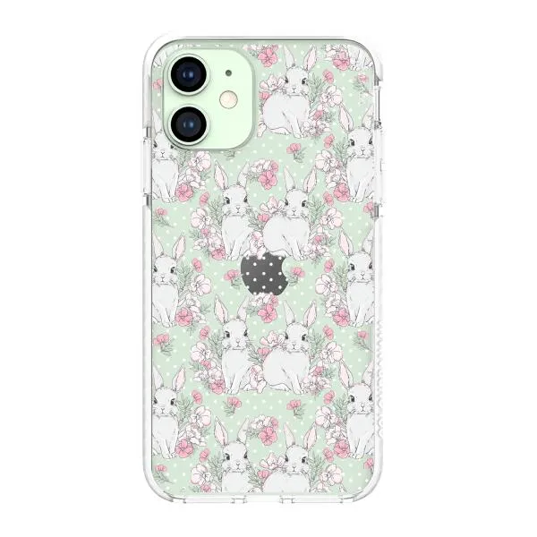 iPhone Case - Cute Rabbits And Flower