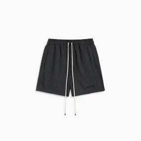 loop terry standard sweatshort / black heather