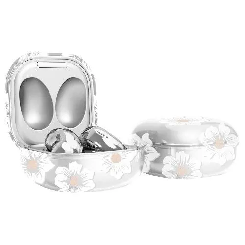 Marble Series Clear Hibiscus Case - Samsung Galaxy Buds Live, Buds Pro, and Buds2 Pro