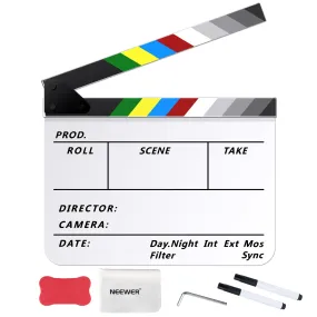 NEEWER Acrylic Plastic Director's Film Clapboard Cut