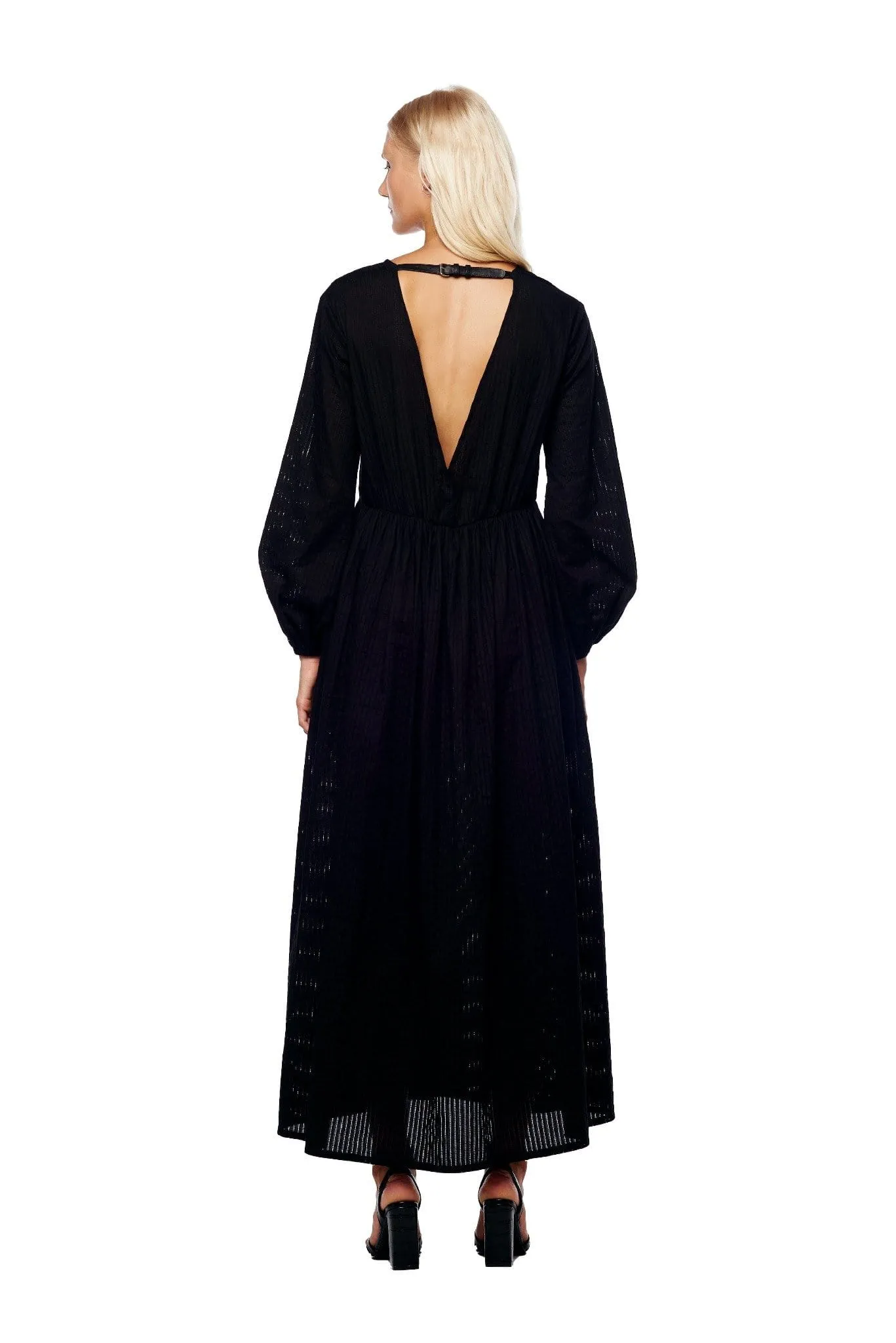 POET MAXI DRESS IN BLACK