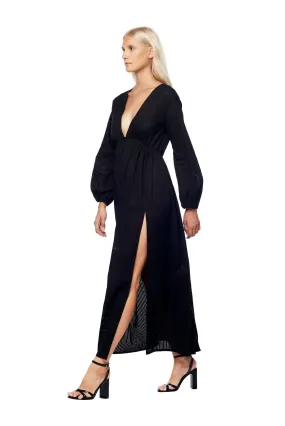 POET MAXI DRESS IN BLACK