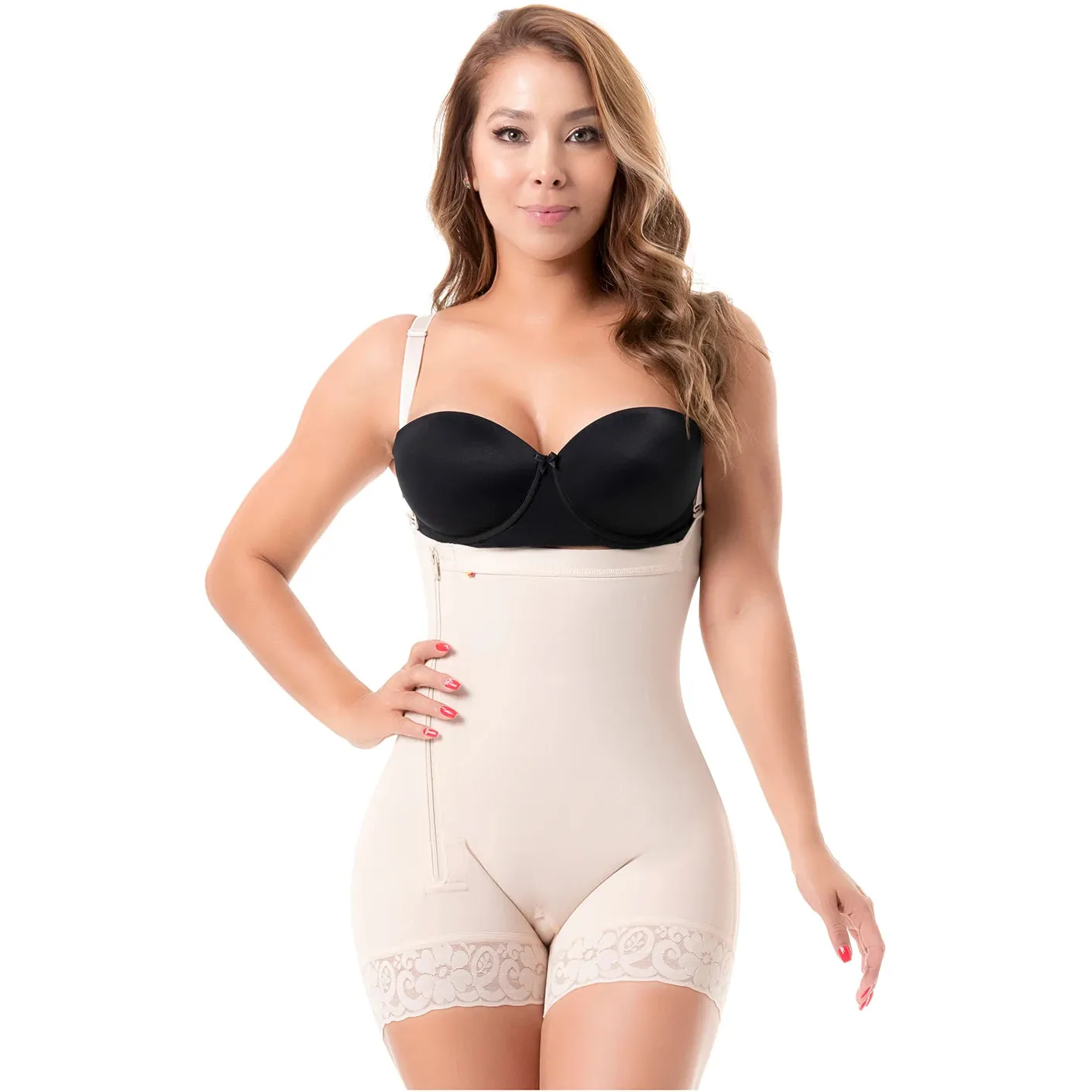 Postpartum C-Section Medium compression Open-bust & Mid-thigh length Fajas Sonryse 046ZL