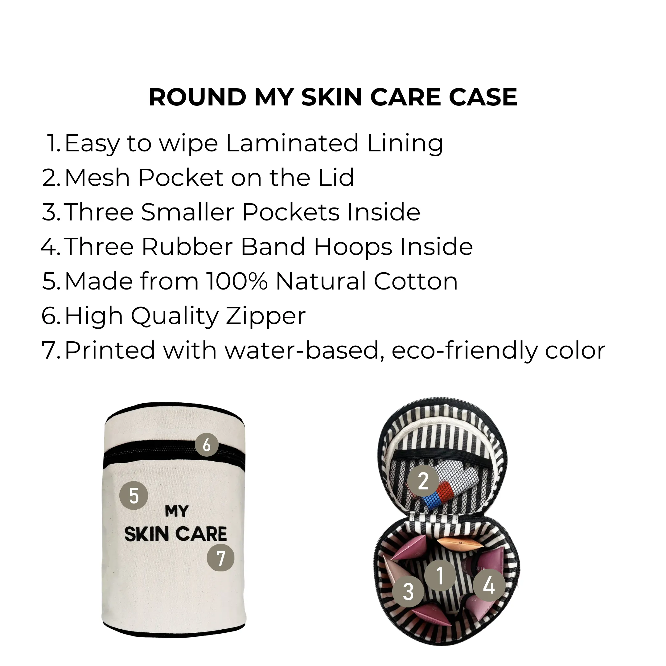 Round My Skin Care Case, Cream