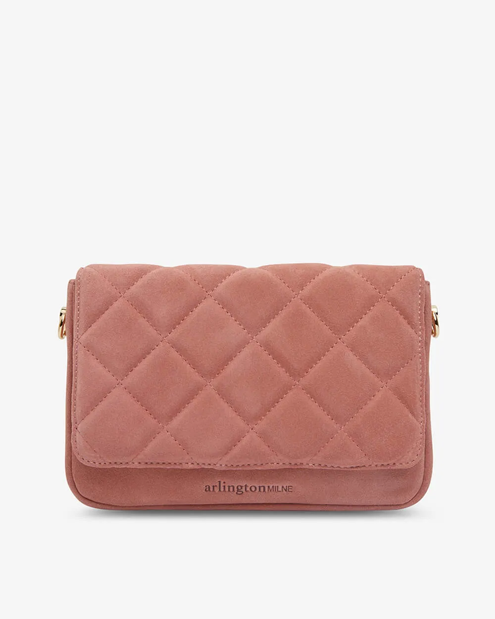 Sarah Crossbody - Dusty Pink Suede