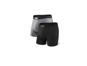 SAXX Boxer Brief 2 Pack Black/Salt Pepper